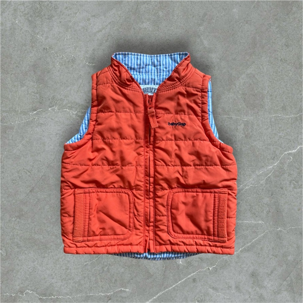 Vintage baby gap Orange Puffer Vest